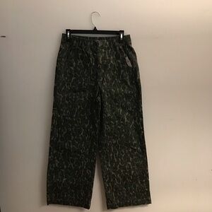 Gap Green Camouflage Khaki Wideleg Pants